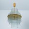 Clear Gold Glass Tube Chandelier from Sciolari, 1970s 2