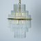 Clear Gold Glass Tube Chandelier from Sciolari, 1970s 17