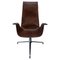 Fauteuil FK6725 en Cuir Marron par Fabricius & Kastholm pour Kill International, 1960s 1