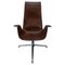 FK6725 Armchair in Brown Leather by Fabricius & Kastholm for Kill International, 1960s 1
