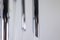 Lámpara de araña de cristal de Murano y metal cromado, años 70, Imagen 5