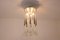 Lámpara de araña de cristal de Murano y metal cromado, años 70, Imagen 2