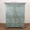 18th Century Painted Linen Cupboard 1