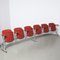 Axis 3000 6-Seat Bench in Red attributed to Giancarlo Piretti for Castelli / Anonima Castelli, 1990s 1