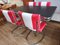 Juego de mesa y sillas de comedor estadounidense vintage, años 80. Juego de 5, Imagen 4