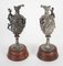 Napoleon III Period Silvered Bronze Ewers with Griotte Marble Bases, Set of 2 5