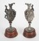 Napoleon III Period Silvered Bronze Ewers with Griotte Marble Bases, Set of 2, Image 5