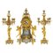Napoleon Period Mantelpiece and Candelabras in Gilt and Cloisonné Bronze, Set of 3 1