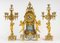 Napoleon Period Mantelpiece and Candelabras in Gilt and Cloisonné Bronze, Set of 3 9