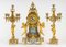 Repisa de chimenea y candelabros de la época de Napoleón de bronce dorado y cloisonné, Juego de 3, Imagen 9