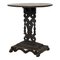 Swedish Center Table with Distressed Black Paint, Oval Top and Ornate Base 1