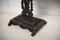 Swedish Center Table with Distressed Black Paint, Oval Top and Ornate Base 8