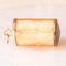 Vintage 9k Yellow Gold Plastic Cylinder Emergency Money Pendant with Ten Shilling Note, 60s/70s 4