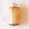 Vintage 9k Yellow Gold Plastic Cylinder Emergency Money Pendant with Ten Shilling Note, 60s/70s 6