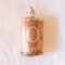 Vintage 9k Yellow Gold Plastic Cylinder Emergency Money Pendant with Ten Shilling Note, 60s/70s 5