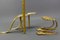 Soportes y tirantes de barras francesas Art Déco de bronce, años 30. Juego de 4, Imagen 14
