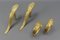 Soportes y tirantes de barras francesas Art Déco de bronce, años 30. Juego de 4, Imagen 6