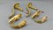 Soportes y tirantes de barras francesas Art Déco de bronce, años 30. Juego de 4, Imagen 10