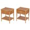 French Riviera Nightstands in Rattan, Bamboo and Wicker, Italy, 1970s, Set of 2 1