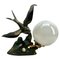 Art Deco French Table Lamp with stylized Spelter Representation of Bird, 1935, Image 3
