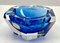 Art Deco Cobalt Crystal Ashtray Faceted from Val Saint Lambert, 1950s, Image 9