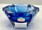Art Deco Cobalt Crystal Ashtray Faceted from Val Saint Lambert, 1950s, Image 5