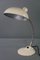 Lámpara / Lámpara de escritorio estilo Bauhaus vintage de metal blanco, años 60, Imagen 1