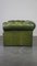 English Green Cow Leather 2.5-Seat Chesterfield Sofa 5