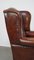 Large English Style Sheep Leather Wing Chair, Image 10