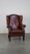 Large English Style Sheep Leather Wing Chair, Image 1