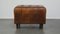 Large Vintage Square Sheepskin Chesterfield Footstool 4