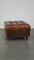 Large Vintage Square Sheepskin Chesterfield Footstool 1