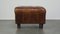 Large Vintage Square Sheepskin Chesterfield Footstool 2