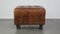 Large Vintage Square Sheepskin Chesterfield Footstool, Image 3