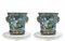 French Art Nouveau Porcelain Planters Urns, Set of 2 1