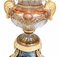 French Empire Style Crystal Glass Campana Urns with Pedestal Base, Set of 2, Image 3