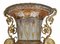 French Empire Style Crystal Glass Campana Urns with Pedestal Base, Set of 2 10