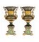 Large French Empire Style Crystal Glass Urns, Set of 2 1