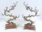 French Bronze Branches with Porcelain Birds and Flowers, Set of 2 2