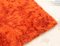 Orangefarbener Vintage Teppich 5