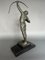 Archer Art Déco en Bronze et en Marbre Noir par Victor Demanet, 1930s 5