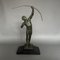 Archer Art Déco en Bronze et en Marbre Noir par Victor Demanet, 1930s 1