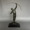 Art Deco Bronze and Black Marble Archer by Victor Demanet, 1930s 1