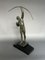 Art Deco Bronze and Black Marble Archer by Victor Demanet, 1930s 2
