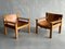 Leather Slung Chairs, 1970s, Set of 2 1