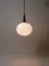 Teak & Opaline Pendant Suspension Lamp by Louis Kalff for Philips, Netherlands, 1950s 9