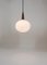 Teak & Opaline Pendant Suspension Lamp by Louis Kalff for Philips, Netherlands, 1950s 14
