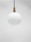 Teak & Opaline Pendant Suspension Lamp by Louis Kalff for Philips, Netherlands, 1950s 15