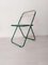 Green Plia Folding Chairs by Giancarlo Piretti Anonima Castelli, Set of 4 1