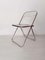Transparent Plia Folding Chairs by Giancarlo Piretti Anonima Castelli, Set of 4 1